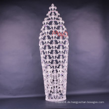 Neue Ankunftsart und weisesilber volle Kristalle eingefrorene elsa hohe Festzug-Tiara-Krone für Verkäufe
